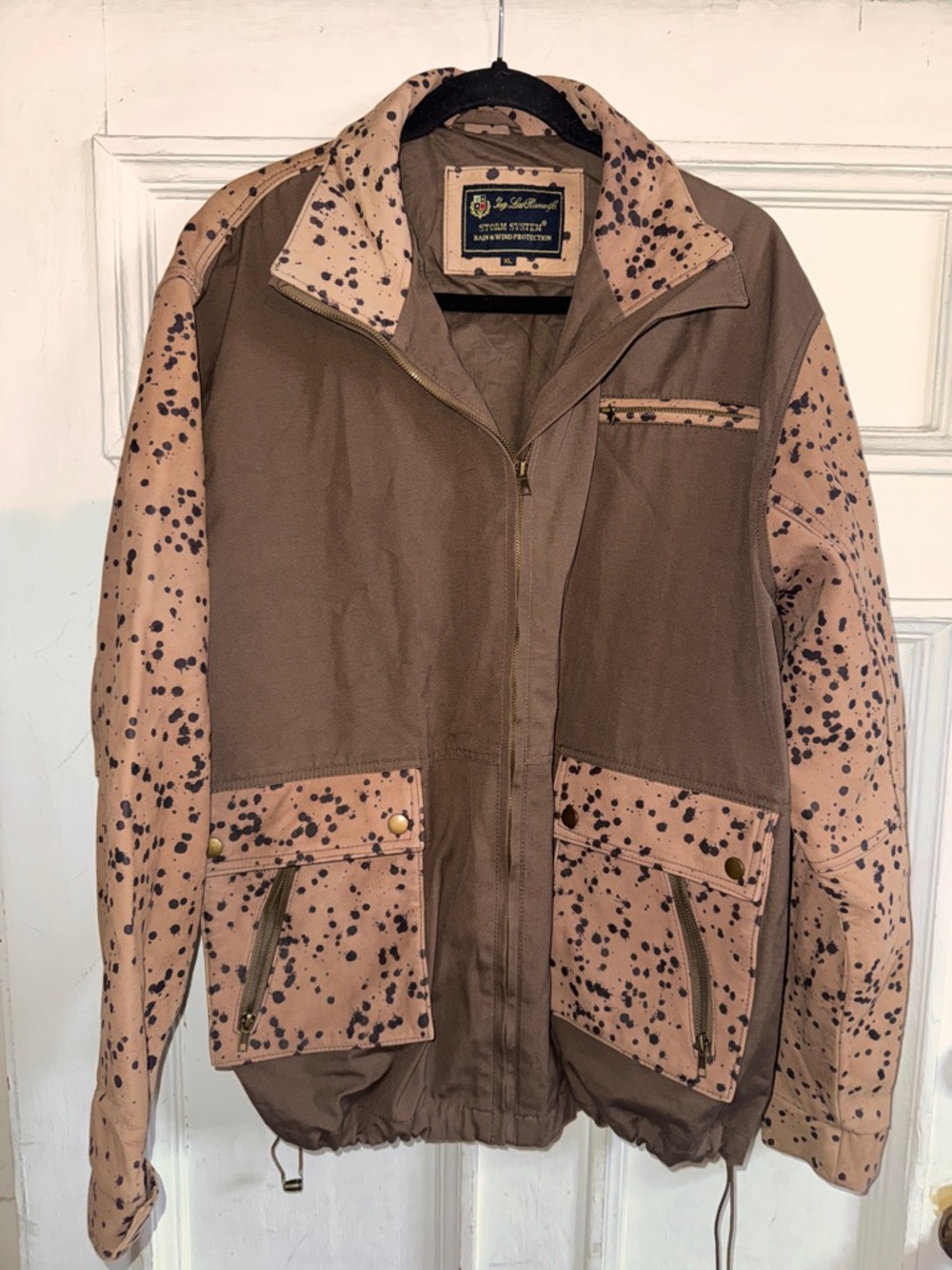 Loro Piana Brown and Tan Storm System Jacket Label Detail